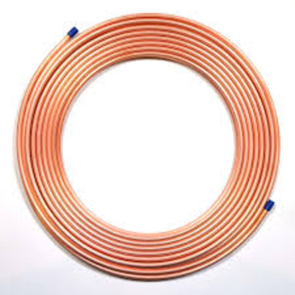 1/4" LL x 1/2" SL Mini Split Refrigerant Line Set w/ Flare Nuts, 1/2" Insulation (50 Ft.) Front View