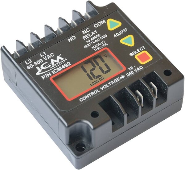 ICM ICM492 Single Phase Motor Protection, 80-300 VAC Side View
