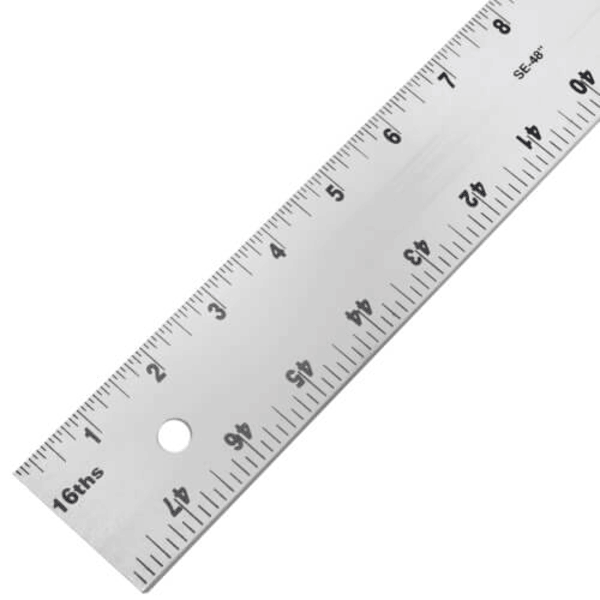 Malco 48AR 48" Straight Edge Ruler (Aluminum) Front View
