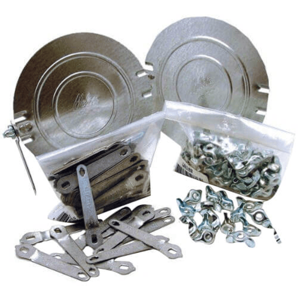 Malco D6AST 6" Pre-Assembled Damper w/ Wing Nuts (Box of 100) Front View