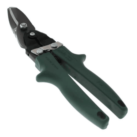  Malco M2002  Aviation Snips with Green Grip (Cuts Right) Back View