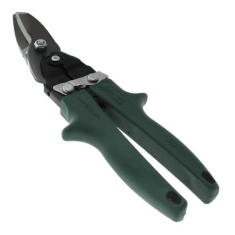 Malco M2002  Aviation Snips with Green Grip (Cuts Right) Back View