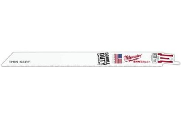 9" 18TPI Thin Kerf SAWZALL Blade (5-Pack) Front View