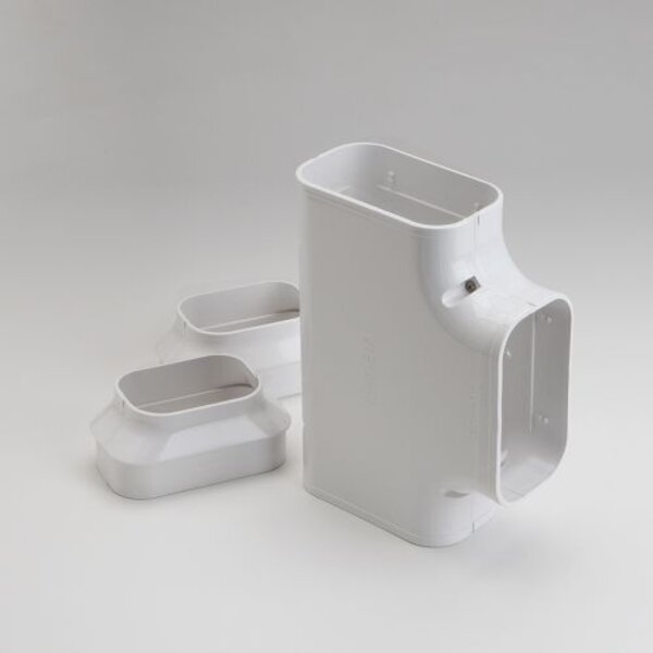 Rectorseal 85215 5.5" Slimduct Tee (White) Side View