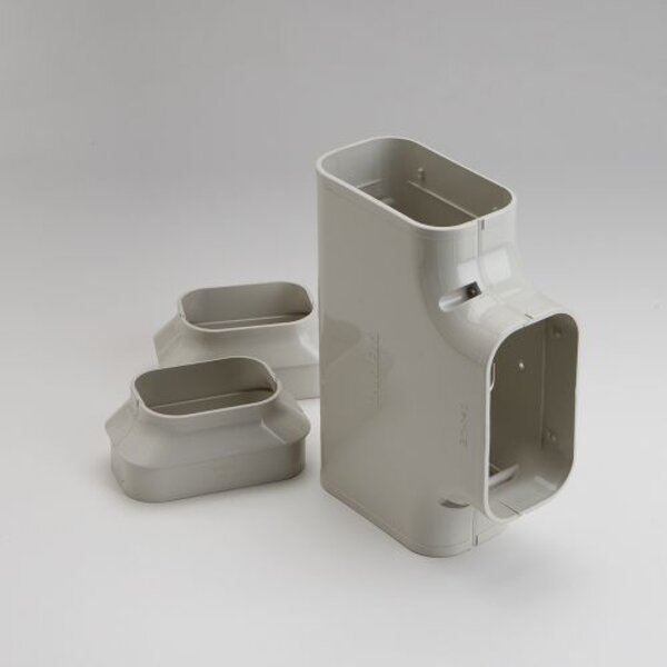 Rectorseal 85235 5.5" Slimduct Tee (Ivory) Side View