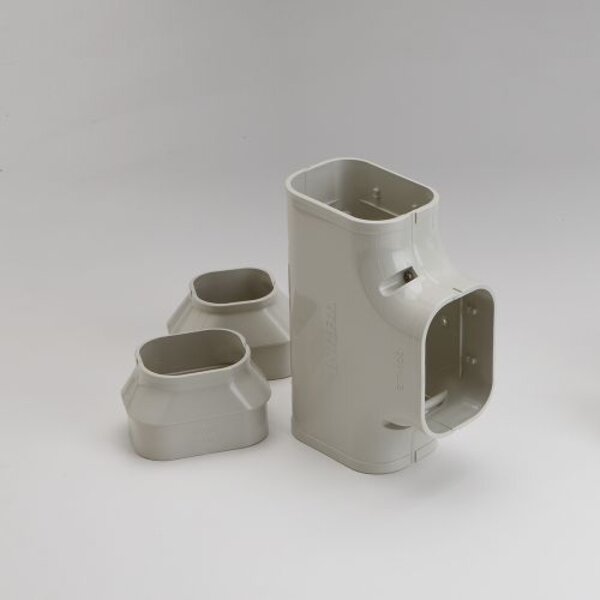 Rectorseal 86135 3.75" Slimduct Tee (Ivory) Side View