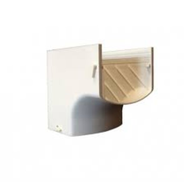 Rectorseal CGINT90 3" CoverGuard Inside Vertical Elbow Line Set Cover (White) Side View