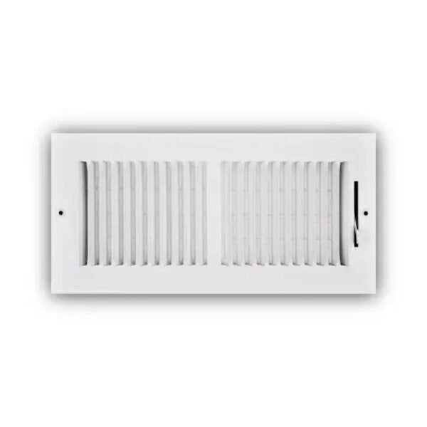 TRUaire 102M/10x06 Stamped Sidewall/Ceiling Register Front View