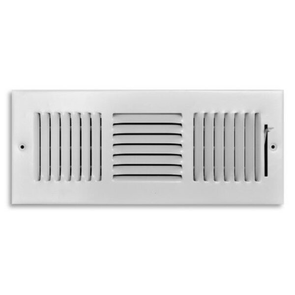 TRUaire 103M/12x04 Stamped Sidewall/Ceiling Register Front View
