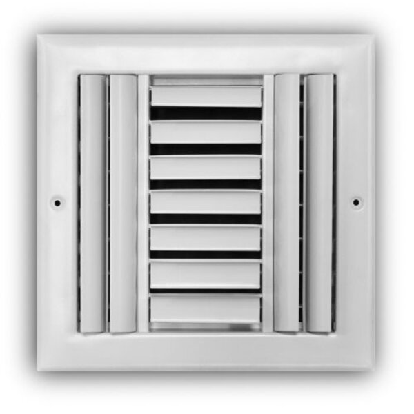 TRUaire 303M/08x08 Curved Blade Sidewall / Ceiling Register Front View