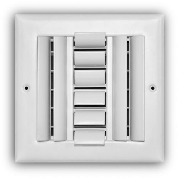 TRUaire 304M/06x06 Curved Blade Sidewall / Ceiling Register Front View