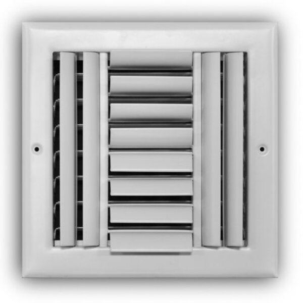 TRUaire 304M/08x08 Curved Blade Sidewall / Ceiling Register Front View