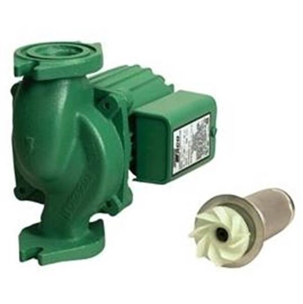 Taco 0014-ZSF1-IFC Stainless Steel Priority Zoning Circulator w/ Integral Flow Check, 1/8 HP Side View