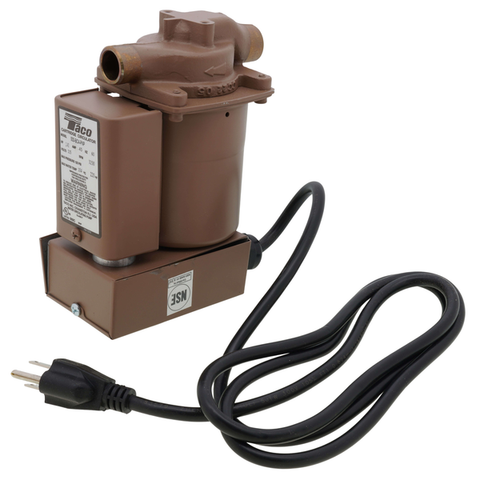 Taco 003-BC4-PNP Plumb n' Plug Pump w/ Analog Timer, 1/40 HP (1/2" Sweat) Side View