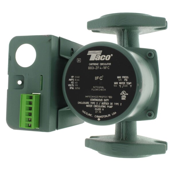 Taco 003-ZF4-1IFC Cast Iron Priority Zoning Circulator w/ Integral Flow Check, 1/40 HP Side View