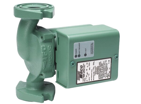Taco 007-VSF5 Variable Speed Setpoint Cast Iron Circulator, 1/25 HP Side View