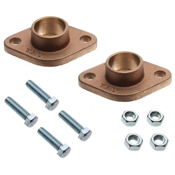 Taco 110-525BSFL 1-1/4" Taco Bronze Freedom Flange, Sweat, Low Lead (Pair) Side View