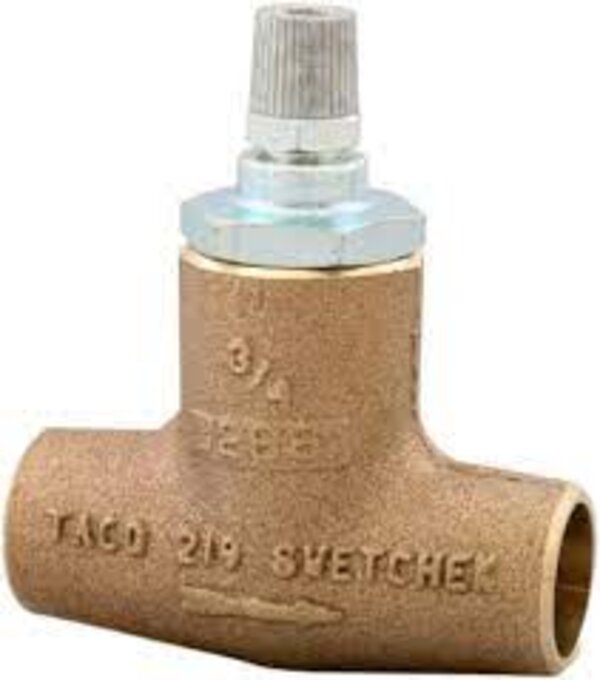 Taco 219-4 3/4" CxC Horizontal (Bronze) Taco Flo-Chek Side View