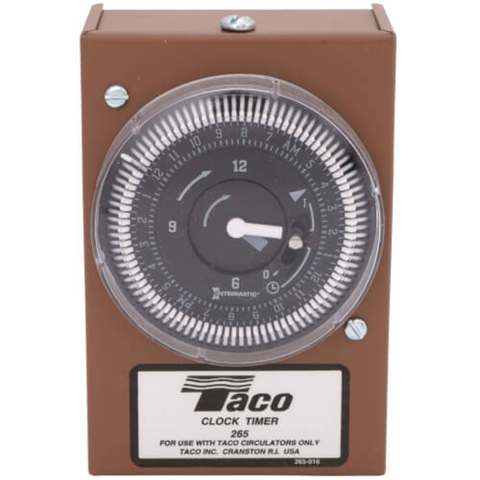 Taco 265-1 24 Hour Analog Timer w/ Dust Cover