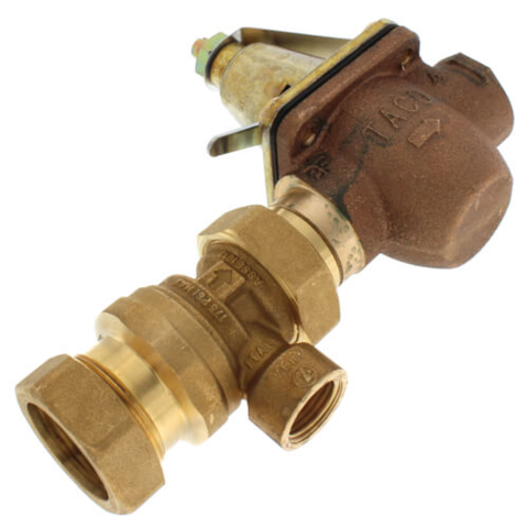 Taco 3492-050-BC1 1/2" Brass Combination Boiler Feed Valve & Backflow (Sweat x NPT)