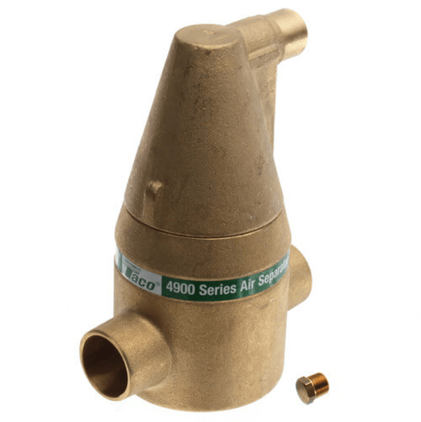 Taco 49-100C-2 1" Brass 4900 Series Air Separator (Sweat) Side View