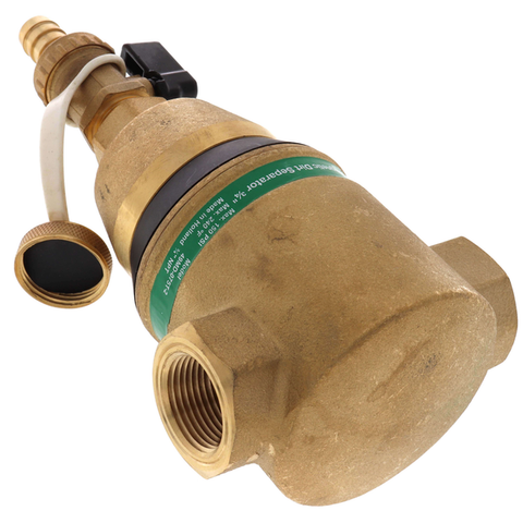 Taco 49MD-075T-2 3/4" Brass Series Magnetic Dirt Separator (Threaded) Back View