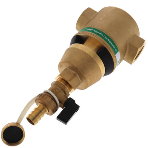 Taco 49MD-075T-2 3/4" Brass Series Magnetic Dirt Separator (Threaded) Side View