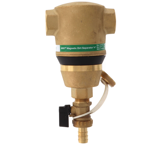 Taco 49MD-075T-2 3/4" Brass Series Magnetic Dirt Separator (Threaded) Front View