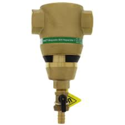 Taco 49MD-100T-2 1" Brass Series Magnetic Dirt Separator (Threaded)  Front View