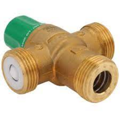 Taco  5004-C3-G 1" Sweat Union Mixing Valve w/ Gauge (Low Lead) Side View