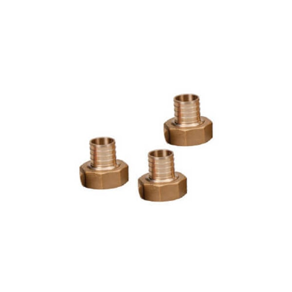 Taco 5123-004KIT 3/4" PEX Union for 5120 Water Temperature Mixing Valve with Gauge (Set of 3) Side View