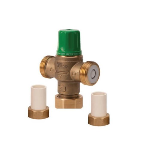 Taco 5123-B2 3/4" CPVC Union Mixing Valve (Low Lead) Side View