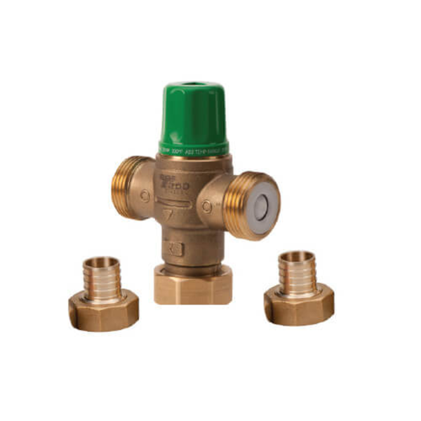 Taco  5124-P2 1" PEX Union Mixing Valve (Low Lead) Side View