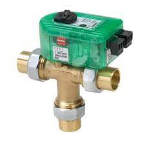 Taco I050T3S-1 1/2", 3 Way Setpoint I-Series Mixing Valve w/ Sensor Side View