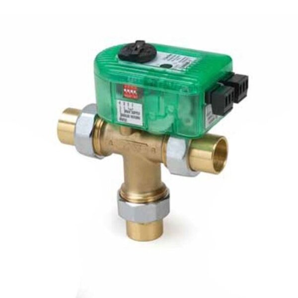 Taco I100U3S-1 1", 3 Way Setpoint I-Series NPT Mixing Valve (Union Sweat) Side View