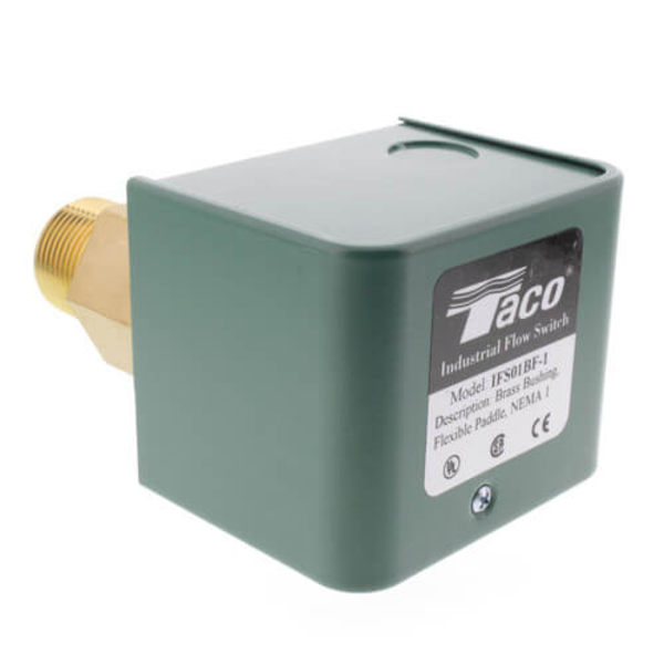 Taco IFSH1BR-1 1" High Current Brass Flow Switch NEMA1 w/ Rigid Paddles (Single Switch) Front View