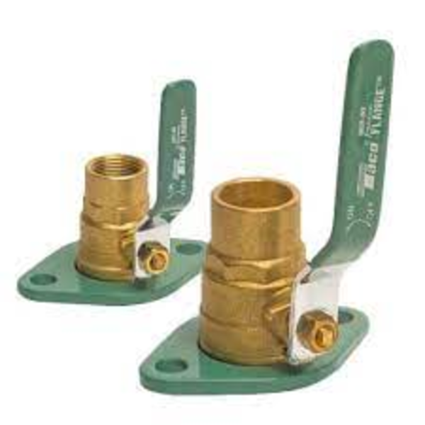 Taco SFL-125S-0012 1-1/4" Sweat Shut-Off Brass Freedom Swivel-Flange Set for 0012-F4, 2400-30 & 2400-40 (Low Lead)  Front VIew