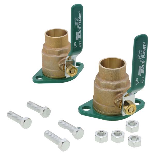 Taco SFL-125S 1-1/4" Sweat Shut-Off Freedom Swivel-Flange Set (Low Lead) Side View Side View