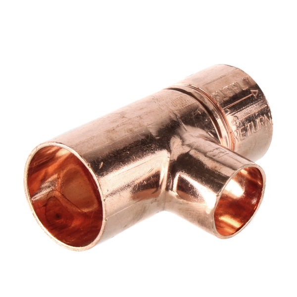 Taco VF-125-075 1-1/4" x 3/4" Copper Venturi Tee Side View