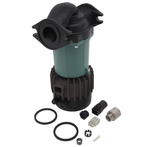 Taco VR3452-HY1-FC1A01 Viridian Self-Adjusting High Efficiency Wet Rotor Circulator with Communication Module, Less Flanges - Rotated Front View