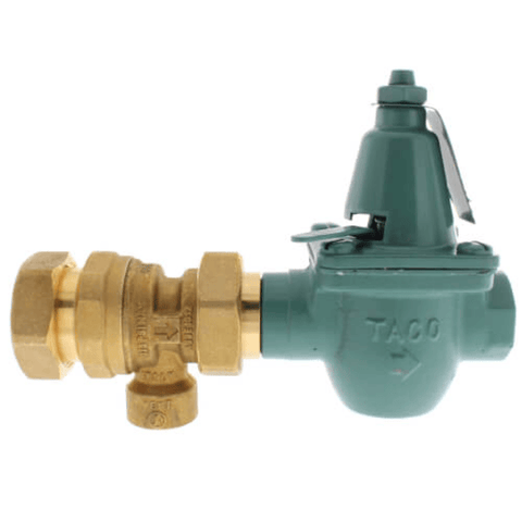 Taco 3492-050-C1 1/2" Cast Iron Combination Boiler Feed Valve & Backflow (Sweat x NPT) Front View