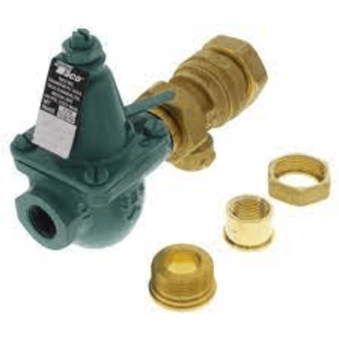 Taco 3492-050-C1 1/2" Cast Iron Combination Boiler Feed Valve & Backflow (Sweat x NPT) Side View