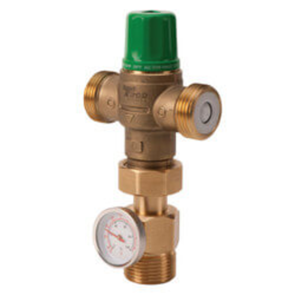 Taco 5120-2-G Series 5120-2 Mixing Valve Body with Gauge Front View