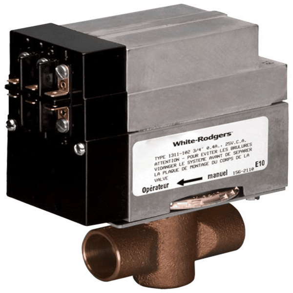 W-R1311-104 1-1-4 24v 3 Wire Zone Valve 2 Way With End Switch Side View