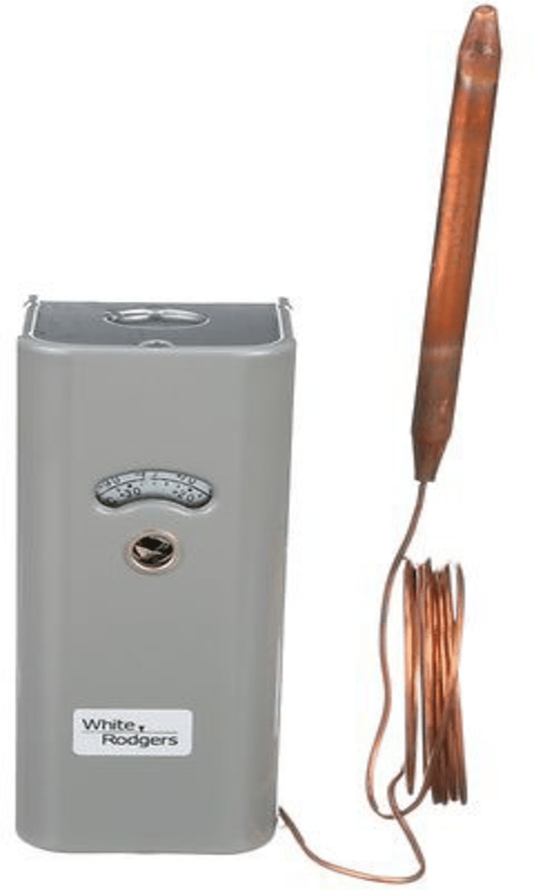 W-R1609-90 Refrigeration Temperature Control -30 to 90 Range Adjustable 3-1-2 to 40 Differential 8 Capillary Close On Rise for Two Circuit Hook-ups Replaces 1605-64 1609-106 Front View