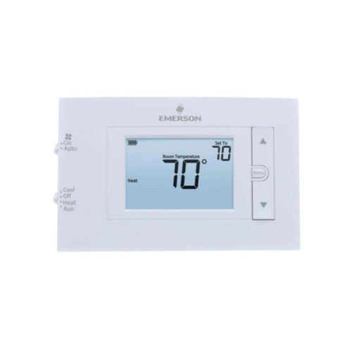 W-R1F83C-11PR 80 Series Clear Choice 24v/Millivolt 2 Wire 4.5" Display Digital Single Stage 7 Day, 5/1/1 Programmable/Non Programmable Thermostat For Conventional Systems With Keypad Lockout & Temp Limits 1H-1C 45-90F Front View