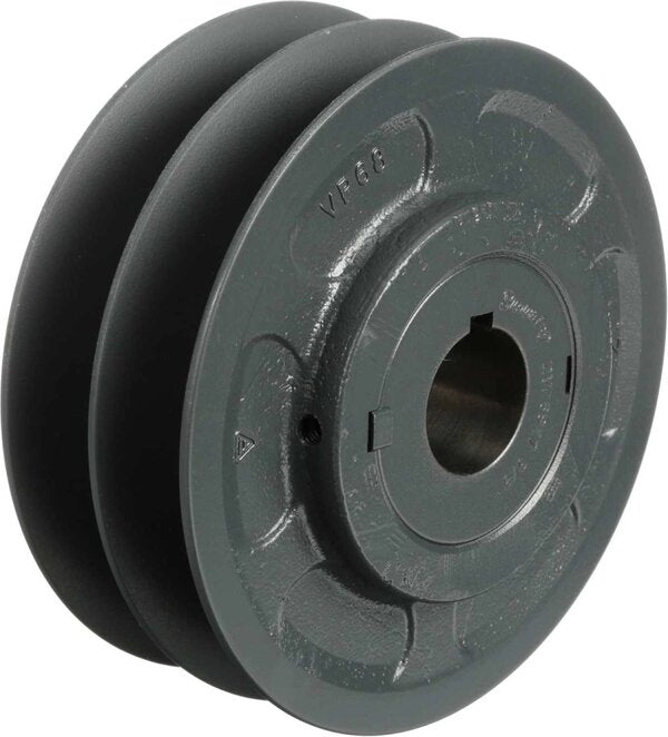 2VP56X1-1/8 Cast Iron Sheave Two Groove Variable Pitch Side View