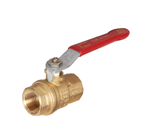 Full Port 2-way ball stainless steel valve with red steel handle
