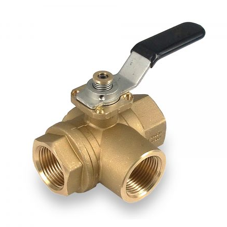 Full Port 3-way ball horizontal fitted valve