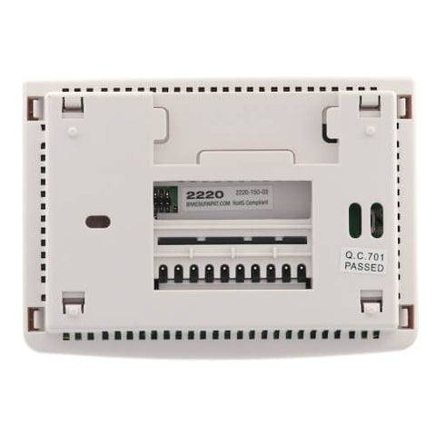 Braeburn Builder Programmable Thermostat, View From Behind